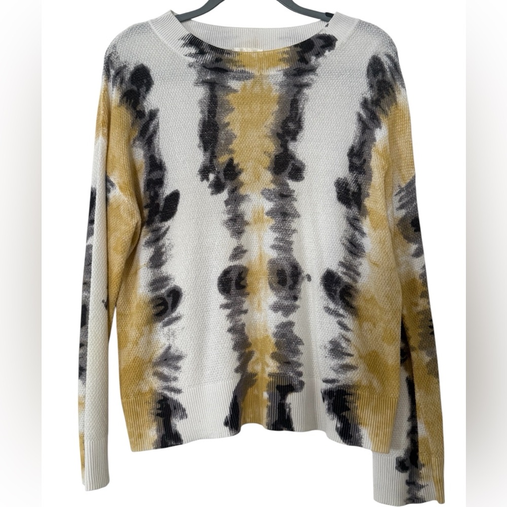Lisa Todd Tie-Dye Waffle Knit Crewneck Sweater – Size XS